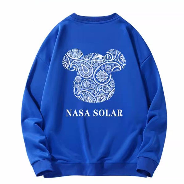 画像1: Unisex nasa x paisley BE@RBRICK bear print Sweat Shirt 　男女兼用ナサNASA×ペイズリーバンダナ柄ベアブリックベア熊プリントスウェットシャツ (1)