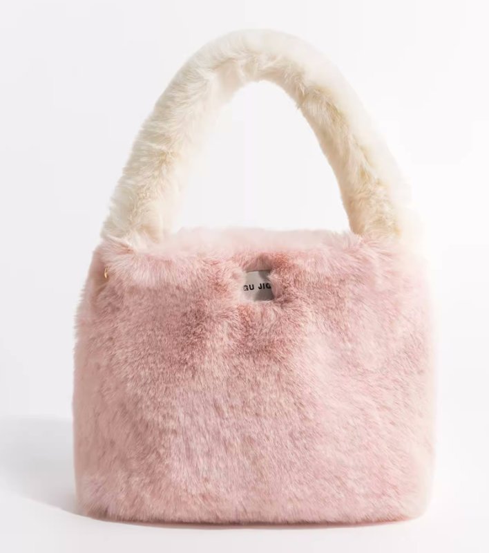 画像9: contrasting color stitching tote Shoulder  Bag  コントラストカラーファートート ショルダーバックハンドバッグ  (9)
