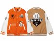 画像5: Feel lonely baseball letter flocking embroidery baseball jacket stadium jacket baseball uniform jacket blouson  ユニセックス 男女兼用ベースボール刺繍スタジアムジャンパー スタジャン MA-1 ボンバー ジャケット ブルゾン (5)