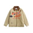 画像6: label corduroy lapel thickened bomber jacket stadium jacket blouson  ユニセックス 男女兼用コーデュロイラペル刺繍ジャンパー スタジャンブルゾン (6)