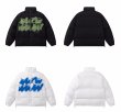 画像6: Graffiti Letter Print Stand Collar down jacket blouson jumper ユニセックス 男女兼用グラフィティレタープリントスタンドカラーダウンジャケットブルゾン  (6)