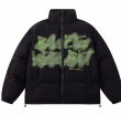 画像1: Graffiti Letter Print Stand Collar down jacket blouson jumper ユニセックス 男女兼用グラフィティレタープリントスタンドカラーダウンジャケットブルゾン  (1)