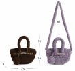 画像5: Cute lamb wool portable Kelly handbag tote Shoulder  Bag 　ラムウールのポータブルBKトート ショルダーバックハンドバッグ  (5)