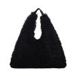 画像2: large capacity plush versatile furry tote Shoulder  Bag 　ファーモコモコラージトート ショルダーバックハンドバッグ  (2)