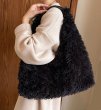 画像9: large capacity plush versatile furry tote Shoulder  Bag 　ファーモコモコラージトート ショルダーバックハンドバッグ  (9)