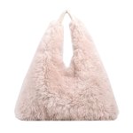 画像3: large capacity plush versatile furry tote Shoulder  Bag 　ファーモコモコラージトート ショルダーバックハンドバッグ  (3)