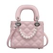 画像3: Pearl Chain quilted Crossbody  tote Shoulder  Bag 　パールハンドルキルティングショルダートートクロスボディーバックハンドバッグ  (3)