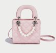 画像12: Pearl Chain quilted Crossbody  tote Shoulder  Bag 　パールハンドルキルティングショルダートートクロスボディーバックハンドバッグ  (12)