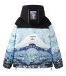 画像5: Unisex The Starry Night by Vincent van Gogh Design White Duck Down Jacket ユニセックス 星月夜 ゴッホ デザイン ホワイトダック ダウンジャケット (5)