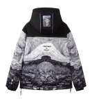 画像3: Unisex The Starry Night by Vincent van Gogh Design White Duck Down Jacket ユニセックス 星月夜 ゴッホ デザイン ホワイトダック ダウンジャケット (3)