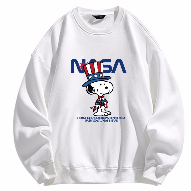 画像1: Unisex nasa xSnoopy print Sweat Shirt 　男女兼用ナサNASA×スヌーピープリントスウェットシャツ (1)