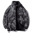 画像1: Unisex paisley reversible Down jacket  ユニセックス ペイズリーバンダナ柄リバーシブル ダウンジャケット (1)