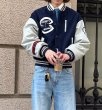 画像4: American baseball embroidery BASEBALL JACKET baseball uniform jacket blouson  ユニセックス 男女兼用アメリカンベースボール刺繍 スタジアムジャンパー スタジャン MA-1 ボンバー ジャケット ブルゾン (4)