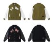 画像4: cross emblem baseball jacket stadium jacket baseball uniform jacket blouson  ユニセックス 男女兼用クロスエンブレムスタジアムジャンパー スタジャン MA-1 ボンバー ジャケット ブルゾン (4)