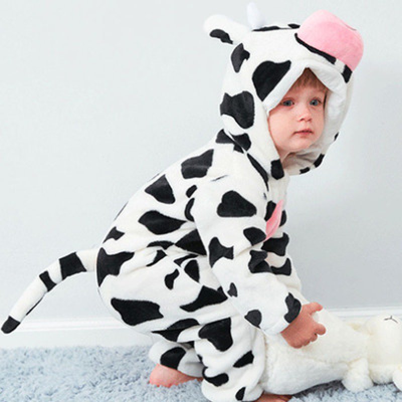 画像20: Animal Baby panda romper 赤ちゃんキッズ 子供　厚手モコモコ パンダ ロンパース つなぎ オールインワン 着ぐるみ (20)