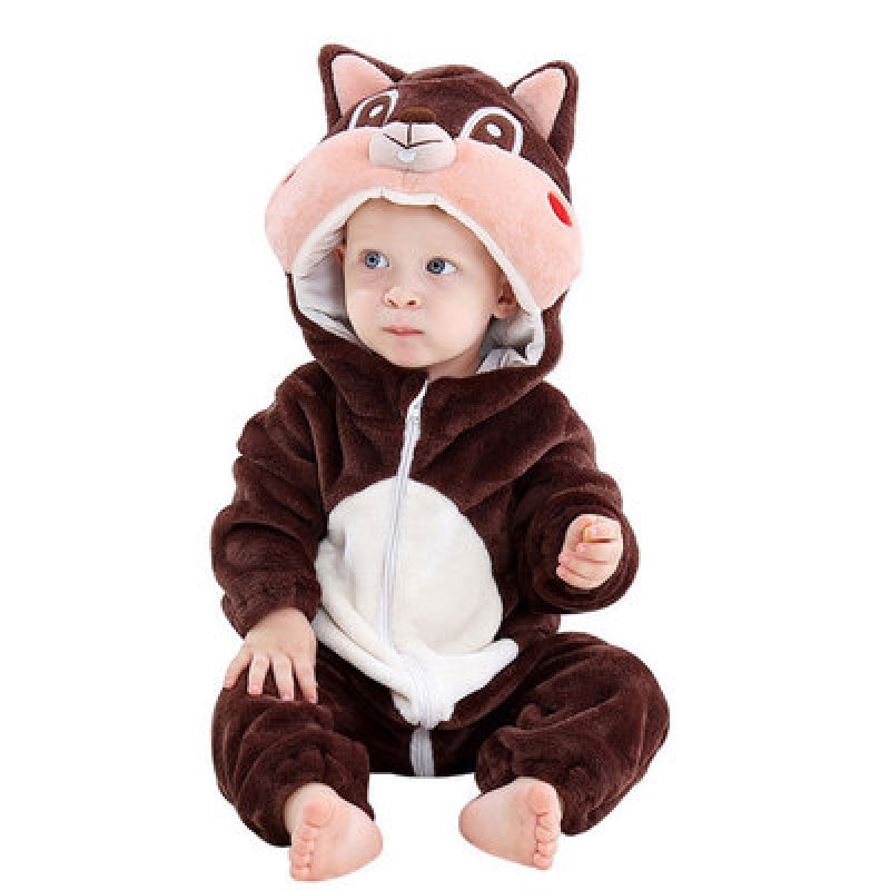 画像22: Animal Baby panda romper 赤ちゃんキッズ 子供　厚手モコモコ パンダ ロンパース つなぎ オールインワン 着ぐるみ (22)