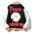 画像1: PEACEMINUSNE G-Dragon PMO embroidered baseball jacket stadium jacket baseball uniform jacket blouson  ユニセックス 男女兼用デイジー刺繍スタジアムジャンパー スタジャン MA-1 ボンバー ジャケット ブルゾン (1)