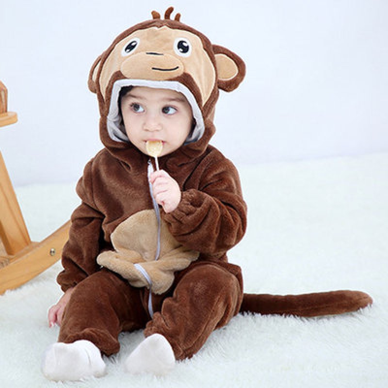 画像29: Animal Baby panda romper 赤ちゃんキッズ 子供　厚手モコモコ パンダ ロンパース つなぎ オールインワン 着ぐるみ (29)