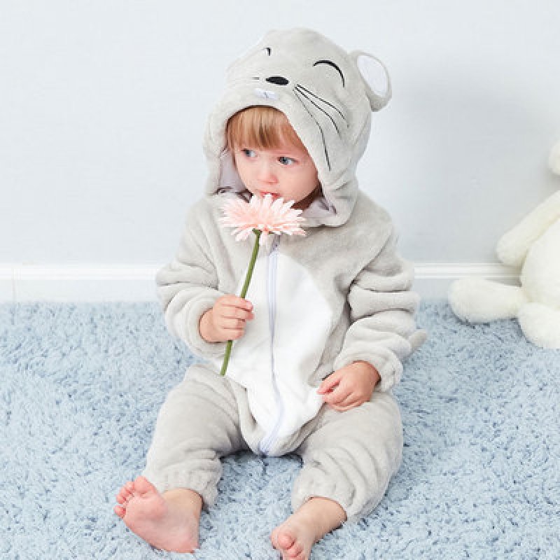 画像17: Animal Baby panda romper 赤ちゃんキッズ 子供　厚手モコモコ パンダ ロンパース つなぎ オールインワン 着ぐるみ (17)