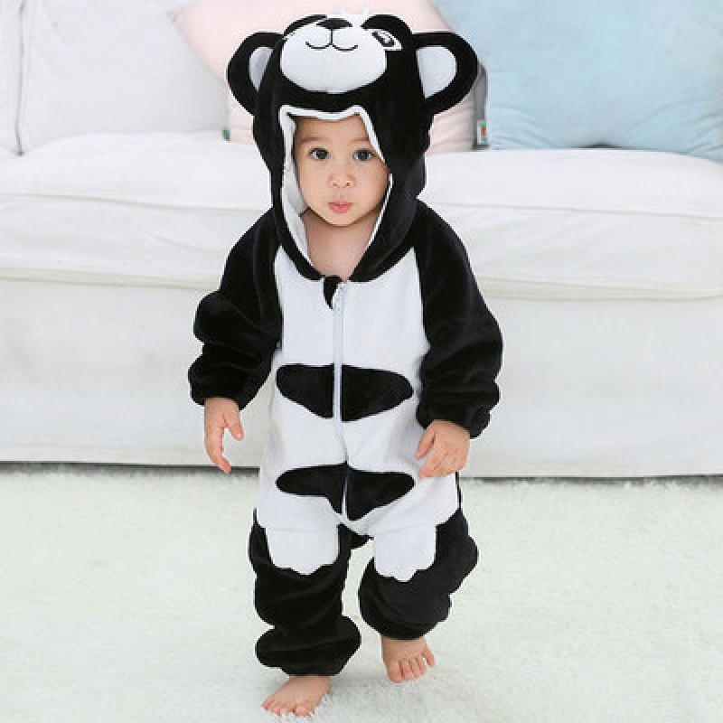 画像10: Animal Baby panda romper 赤ちゃんキッズ 子供　厚手モコモコ パンダ ロンパース つなぎ オールインワン 着ぐるみ (10)