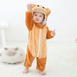 画像14: Animal Baby panda romper 赤ちゃんキッズ 子供　厚手モコモコ パンダ ロンパース つなぎ オールインワン 着ぐるみ (14)