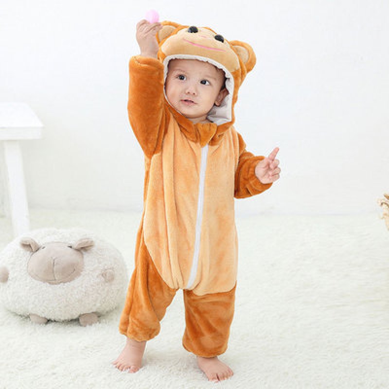 画像14: Animal Baby panda romper 赤ちゃんキッズ 子供　厚手モコモコ パンダ ロンパース つなぎ オールインワン 着ぐるみ (14)
