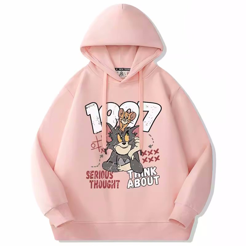 画像8: Unisex 1997 Tom & Jerry Print HoodieHoodie Hoody Sweat Shirt ユニセックス 男女兼用 1997トム&ジェリートムとジェリープリントフーディ パーカー スウェット (8)