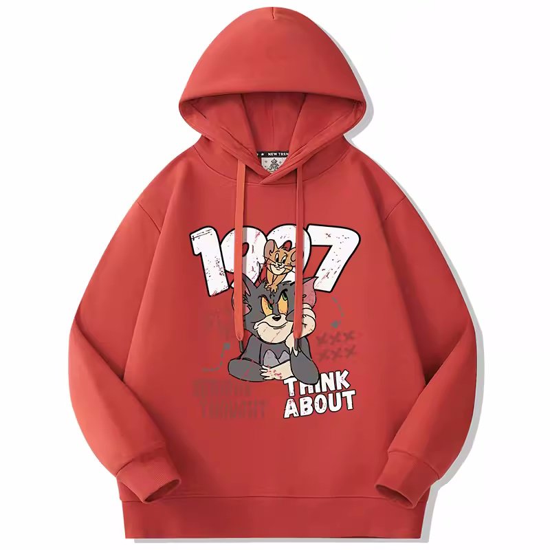 画像5: Unisex 1997 Tom & Jerry Print HoodieHoodie Hoody Sweat Shirt ユニセックス 男女兼用 1997トム&ジェリートムとジェリープリントフーディ パーカー スウェット (5)