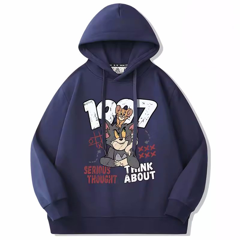 画像3: Unisex 1997 Tom & Jerry Print HoodieHoodie Hoody Sweat Shirt ユニセックス 男女兼用 1997トム&ジェリートムとジェリープリントフーディ パーカー スウェット (3)