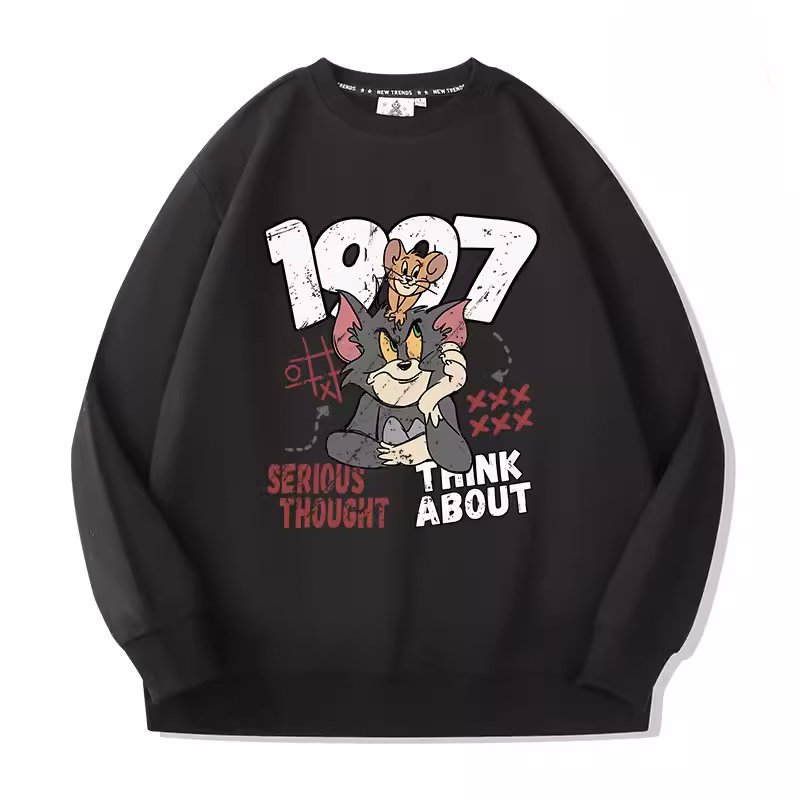 画像7: Unisex 1997 Tom & Jerry Print Sweat Shirt ユニセックス 男女兼用 1997トム&ジェリートムとジェリープリント スウェットトレーナー (7)