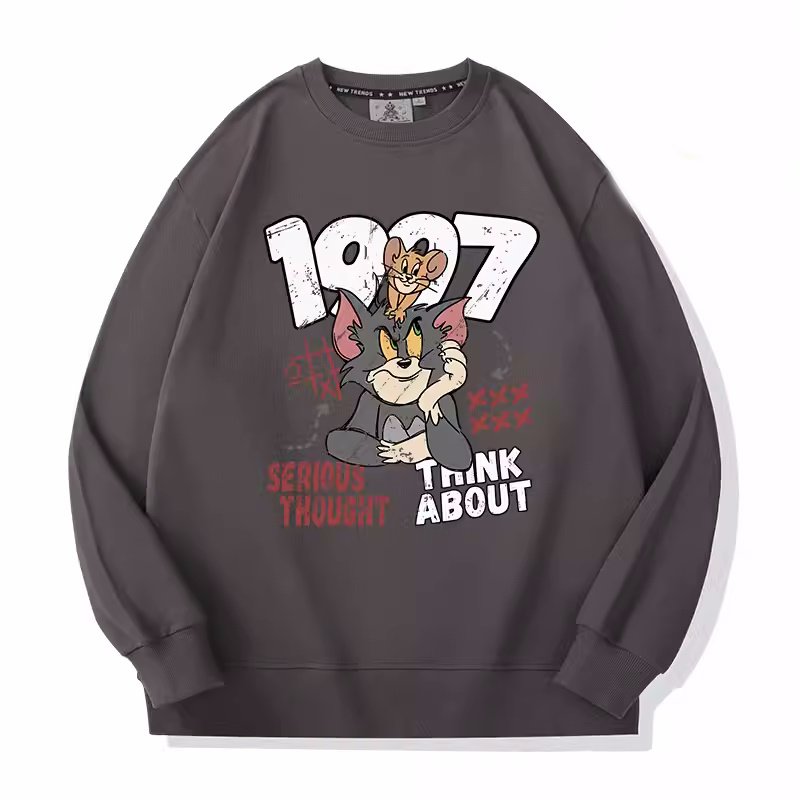 画像2: Unisex 1997 Tom & Jerry Print Sweat Shirt ユニセックス 男女兼用 1997トム&ジェリートムとジェリープリント スウェットトレーナー (2)