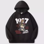 画像9: Unisex 1997 Tom & Jerry Print HoodieHoodie Hoody Sweat Shirt ユニセックス 男女兼用 1997トム＆ジェリートムとジェリープリントフーディ パーカー スウェット (9)
