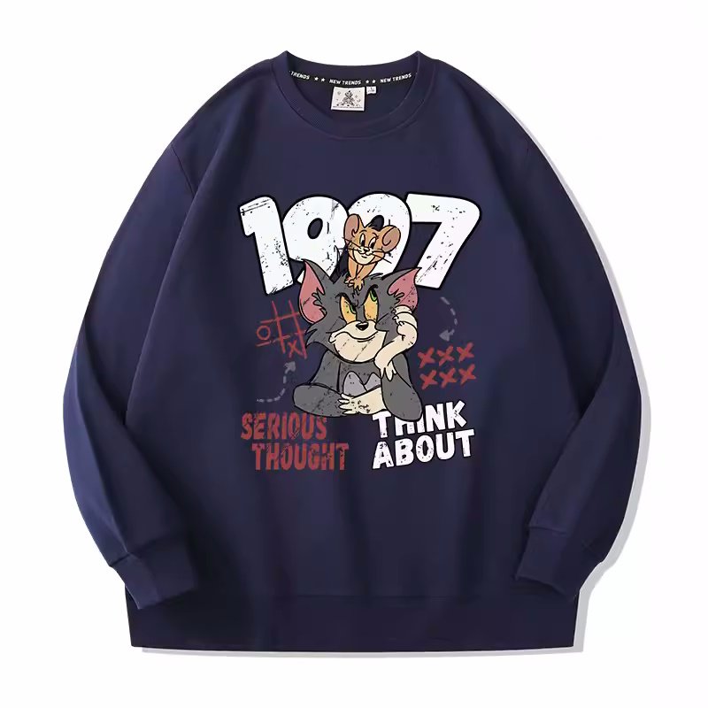 画像6: Unisex 1997 Tom & Jerry Print Sweat Shirt ユニセックス 男女兼用 1997トム&ジェリートムとジェリープリント スウェットトレーナー (6)