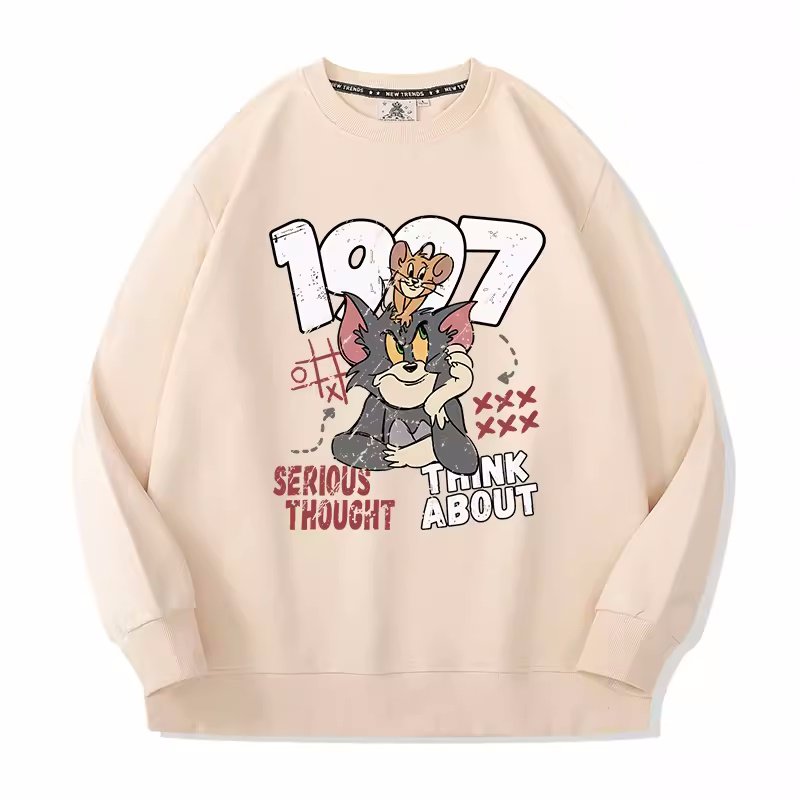 画像1: Unisex 1997 Tom & Jerry Print Sweat Shirt ユニセックス 男女兼用 1997トム＆ジェリートムとジェリープリント スウェットトレーナー (1)