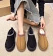 画像3: Women’s fur integrated winter plus velvet toe-cap half slippers 　厚底ファーシープスキンハーフスリッパブーツ (3)