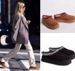 画像5: Women’s fur integrated winter plus velvet toe-cap half slippers 　厚底ファーシープスキンハーフスリッパブーツ (5)