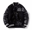 画像4: NASA×Skull x dog embroidered baseball jacket stadium jacket baseball uniform jacket blouson  ユニセックス 男女兼用NASAナサ×スカル×ドッグ刺繍スタジアムジャンパー スタジャン MA-1 ボンバー ジャケット ブルゾン (4)