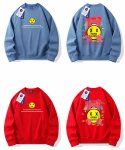 画像7: Unisex Print Sweat Shirt ユニセックス 男女兼用 NASA GISS×スマイルベア熊プリント スウェットトレーナー (7)