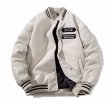 画像3: NASA×Skull x dog embroidered baseball jacket stadium jacket baseball uniform jacket blouson  ユニセックス 男女兼用NASAナサ×スカル×ドッグ刺繍スタジアムジャンパー スタジャン MA-1 ボンバー ジャケット ブルゾン (3)