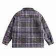 画像4: cartoon embroidered plaid woolen jacket stadium jacket baseball uniform jacket blouson  ユニセックス 男女兼用アニマル刺繍チェックジャケットスタジアムジャンパー スタジャン MA-1 ボンバー ジャケット ブルゾン (4)