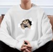 画像8: Unisex  3d cat print Sweat Shirt ユニセックス 男女兼用3Dキャット猫プリントプリント スウェットトレーナー (8)