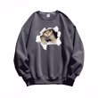 画像4: Unisex  3d cat print Sweat Shirt ユニセックス 男女兼用3Dキャット猫プリントプリント スウェットトレーナー (4)