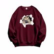 画像6: Unisex  3d cat print Sweat Shirt ユニセックス 男女兼用3Dキャット猫プリントプリント スウェットトレーナー (6)