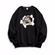 画像3: Unisex  3d cat print Sweat Shirt ユニセックス 男女兼用3Dキャット猫プリントプリント スウェットトレーナー (3)