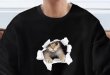 画像9: Unisex  3d cat print Sweat Shirt ユニセックス 男女兼用3Dキャット猫プリントプリント スウェットトレーナー (9)