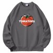 画像1: Unisex tomato print print Sweat Shirt ユニセックス 男女兼用トマトプリント スウェットトレーナー (1)