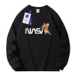 画像1: Unisex Tom and Jerry Jerry x Nasa print sweat shirts ユニセックス 男女兼用トムとジェリージェリー×ナサ プルオーバ スエットトレーナー (1)