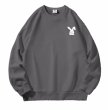 画像3: Unisex One point rabbit print Sweat Shirt ユニセックス 男女兼用ワンポイントラビットウサギプリント スウェットトレーナー (3)