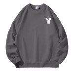 画像3: Unisex One point rabbit print Sweat Shirt ユニセックス 男女兼用ワンポイントラビットウサギプリント スウェットトレーナー (3)