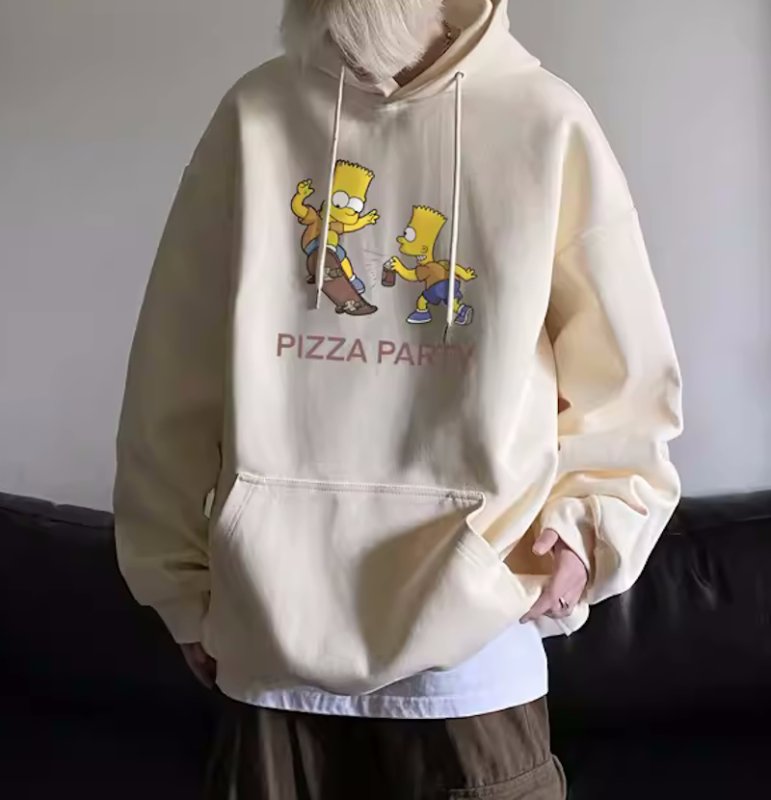画像9: Unisex simpson family box paint Hoodie Hoody Sweat Shirt ユニセックス 男女兼用 シンプソンファミリーボックスペイントプリントフーディ パーカー スウェット (9)